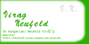 virag neufeld business card